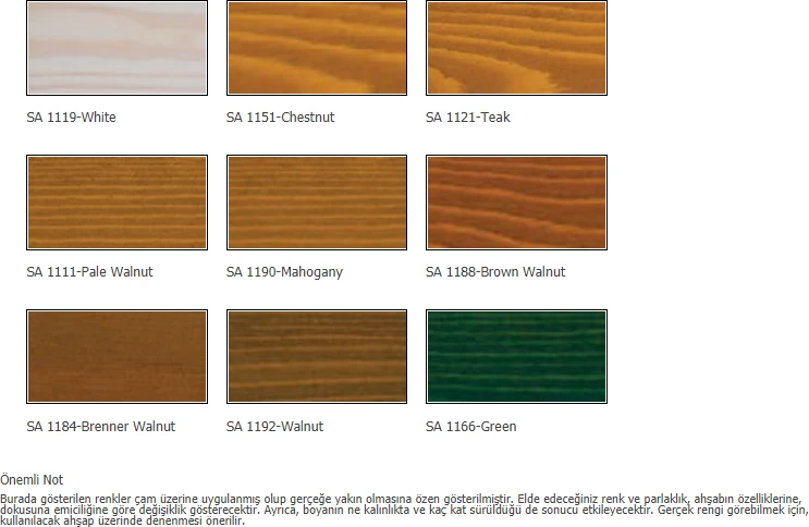 Prime Su Bazlı Ahşap Renklendirici ( 2,5 Lt ) Sa 1151 Chestnut