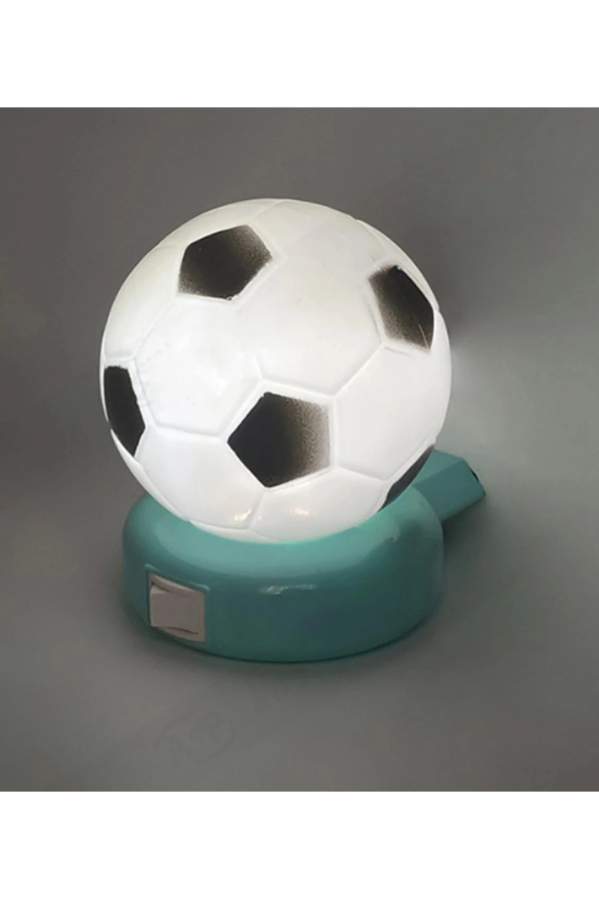 Futbol Topu (Siyah - Beyaz) Görünümlü  Anahtarlı Led Gece Lambası