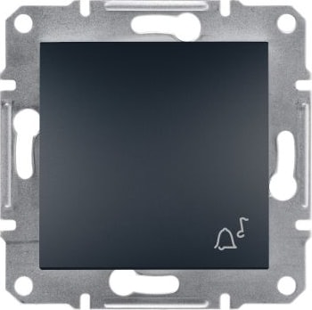 Asfora Antrasit Çerçevesiz Zil İşaretli Lıght Buton