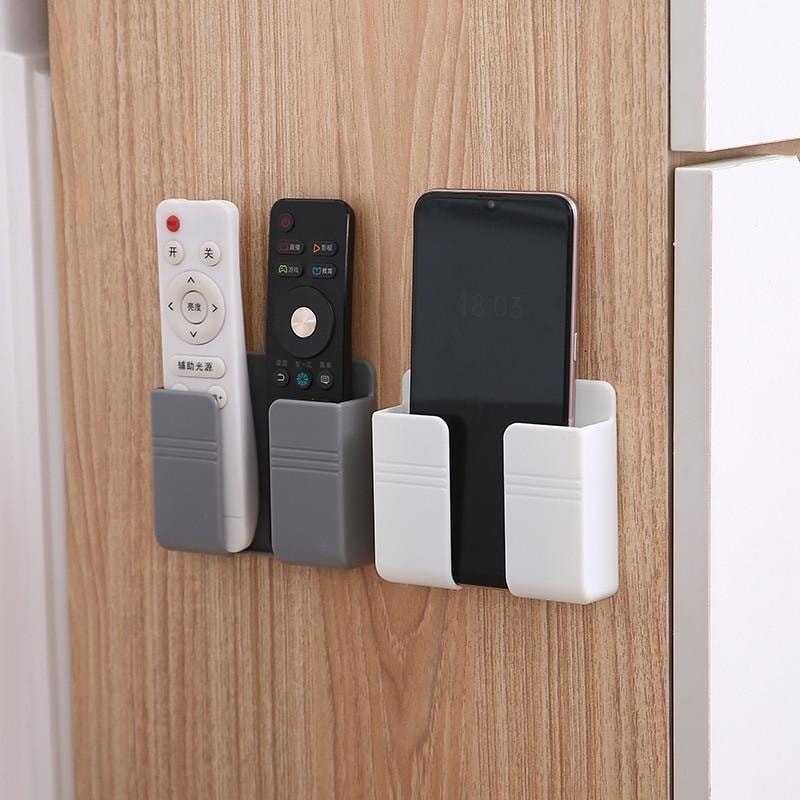 Duvara Monte Telefon Tutucu Kendinden Yapışkanlı Cep Telefonu Şarj Uzaktan Kumanda Standı