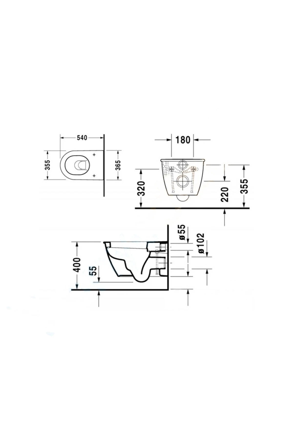 Darling New Asma Klozet 54 Cm Kapak Hariç 2545390075