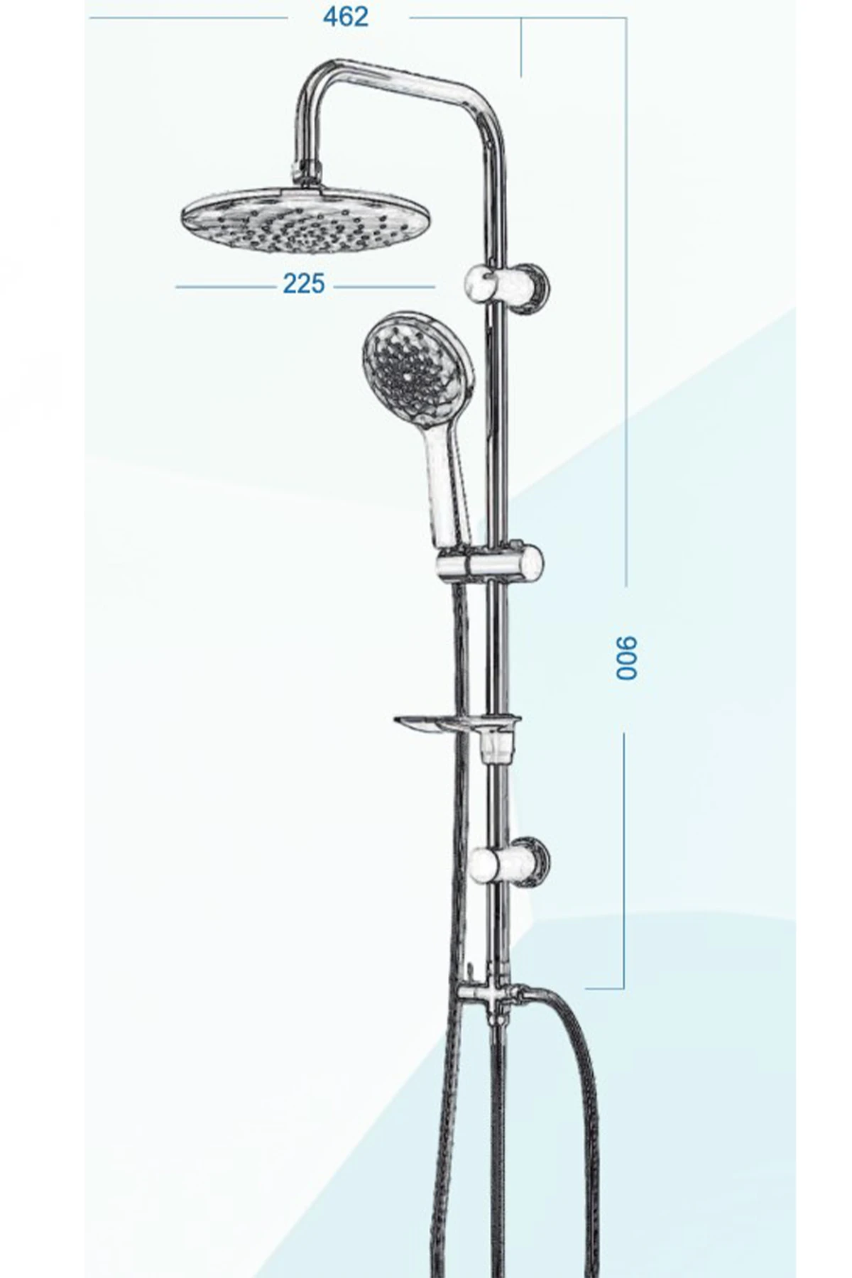 Tepe Yağmurlama Kirec Kırıcılı Strade Duş Seti Pirinç Yönlendirici