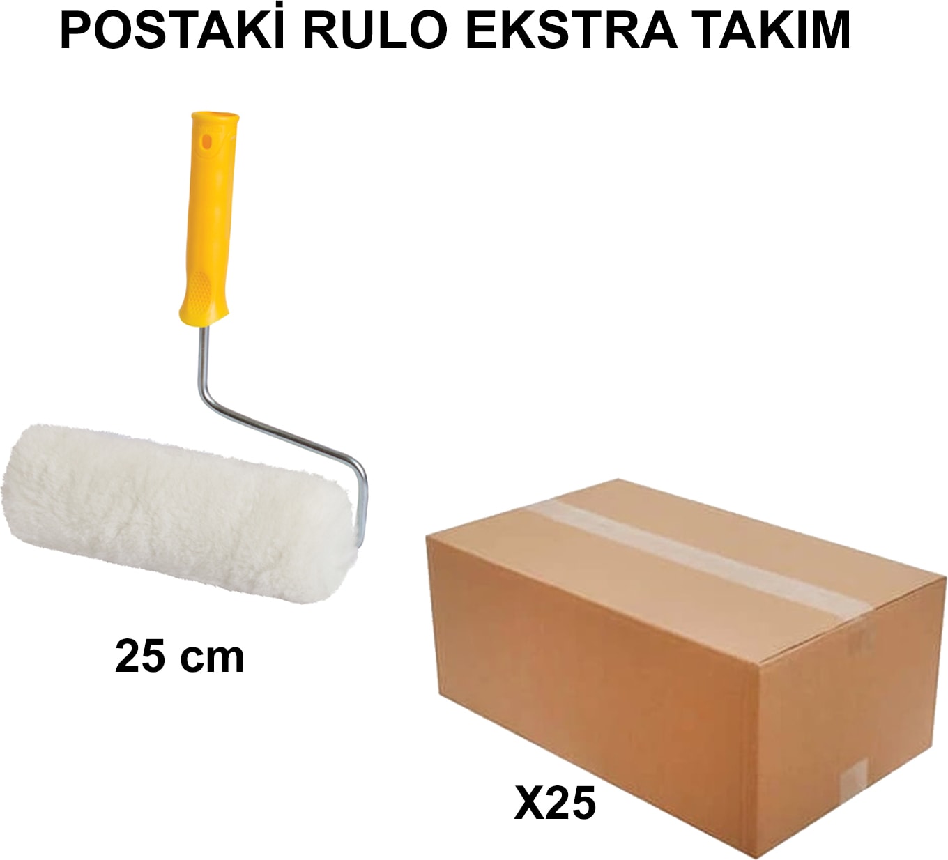 Izmir Fırça Arge Toptan Postaki Extra Rulo Takım 25CM - 25 Adet 011953