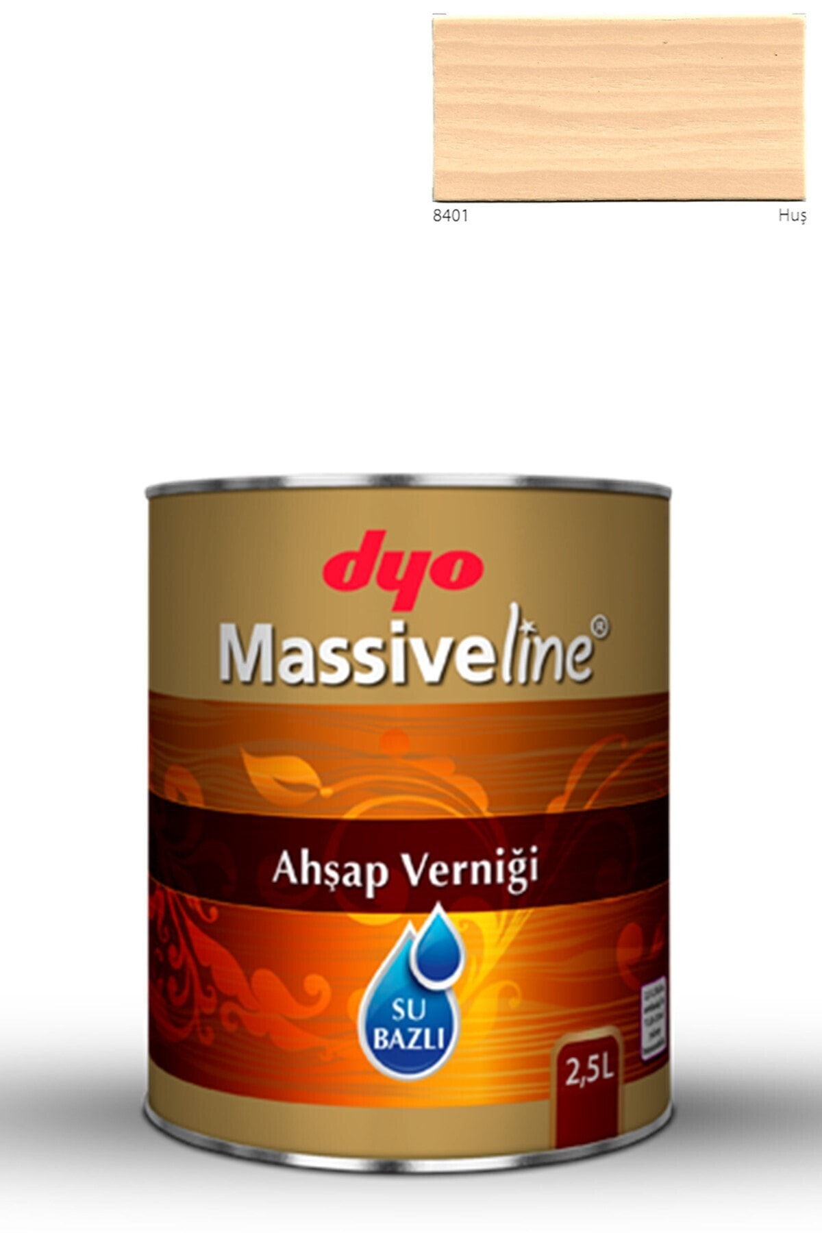 DYO Massiveline Su Bazlı Ahşap Verniği 8401 Huş 2,5 Lt