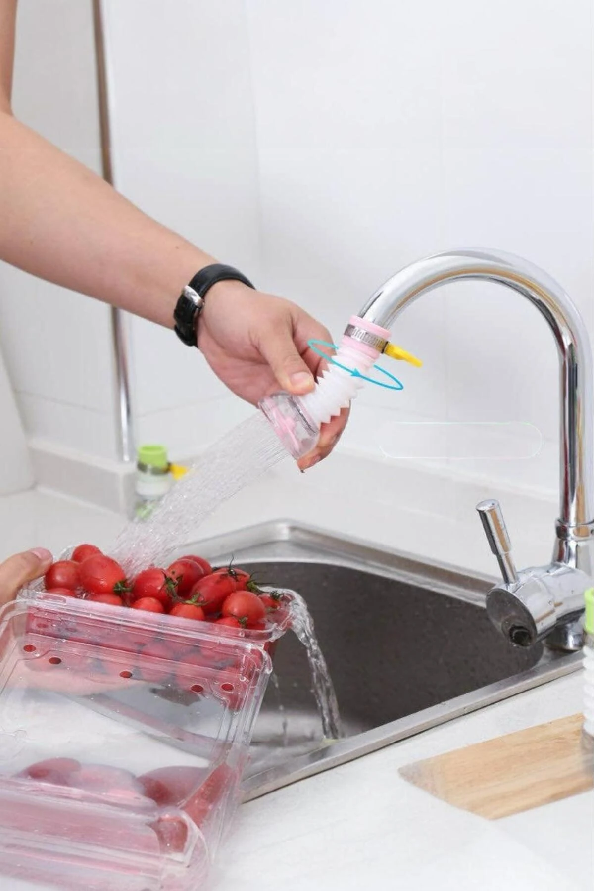 Filtreli Musluk Başlığı Sıçrama Önleyici 360 Başlık Mutfak,Lavabo Musluk Başlığı Filitre