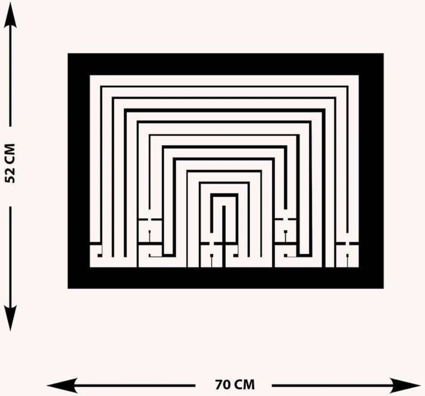 -La Ilahe Illallah Islami Metal Tablo - Islami Ev Dekorasyonu - Dini Duvar Tabloları - 70 X 52 - Cm - Sıyah-Islm-092
