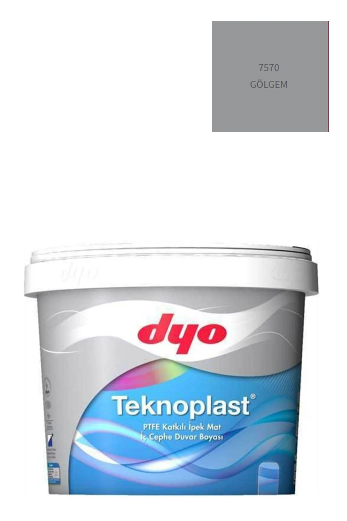 Dyo Teknoplast Teflonlu Antibakteriyel Ipek Mat Iç Cephe Duvar Boyası 7570 Gölgem 7,5 Lt
