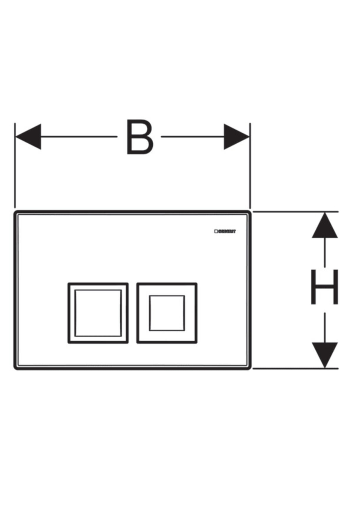 Geberıt Delta Kumanda Kapagı Cıft Basmalı Parlak Krom 115.135.21.1