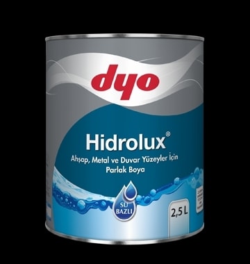 DYO 2.5 Litre  Hidrolux Ahşap, Metal ve Duvar Yüzeyler Için Parlak Boya 0001 Beyaz