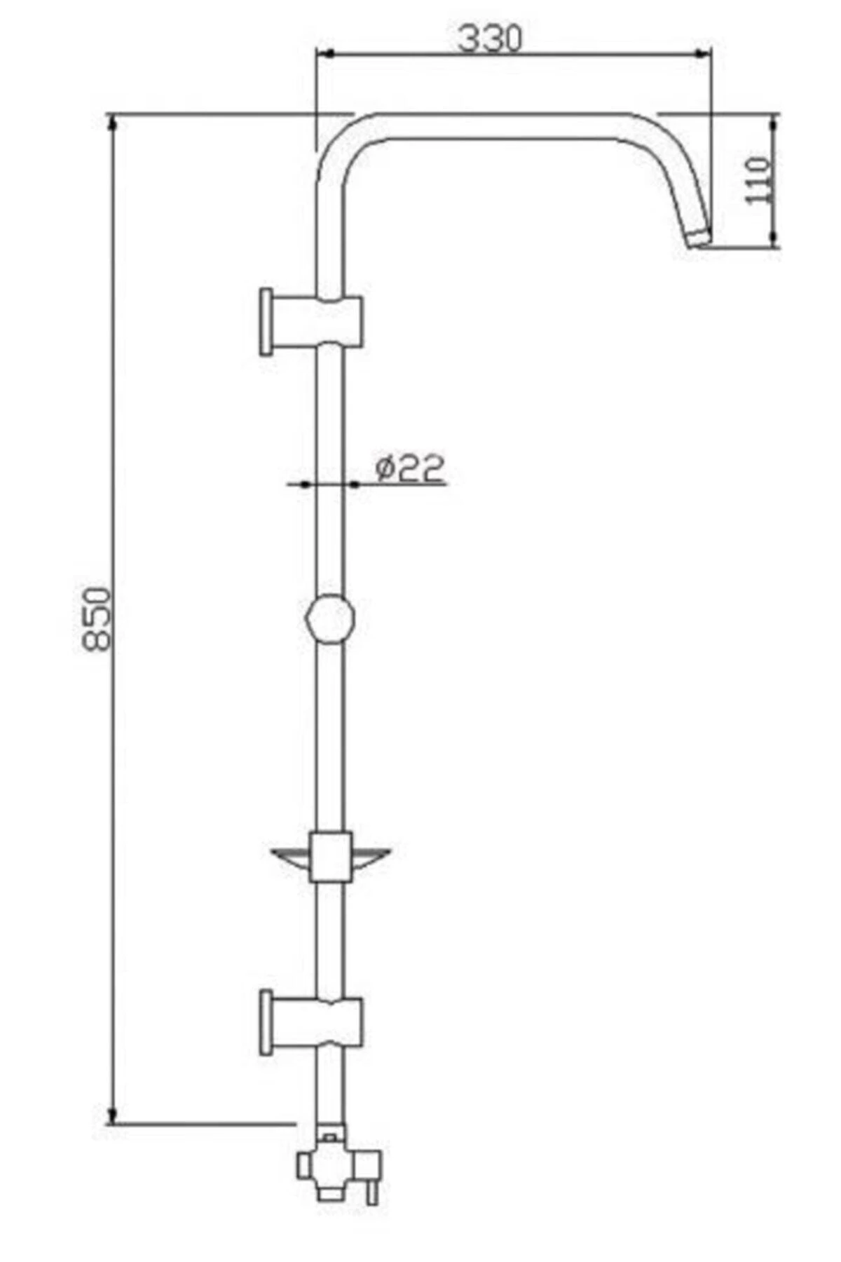 Rain Slim Tepe Duş Seti 53220
