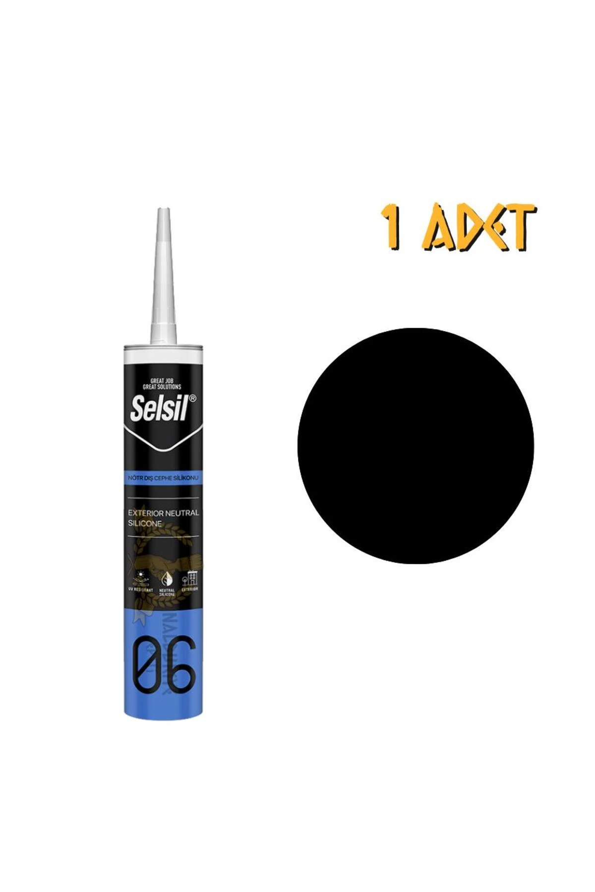 Dış Cephe Nötr Silikon SİYAH 300 ml. - 1 Adet