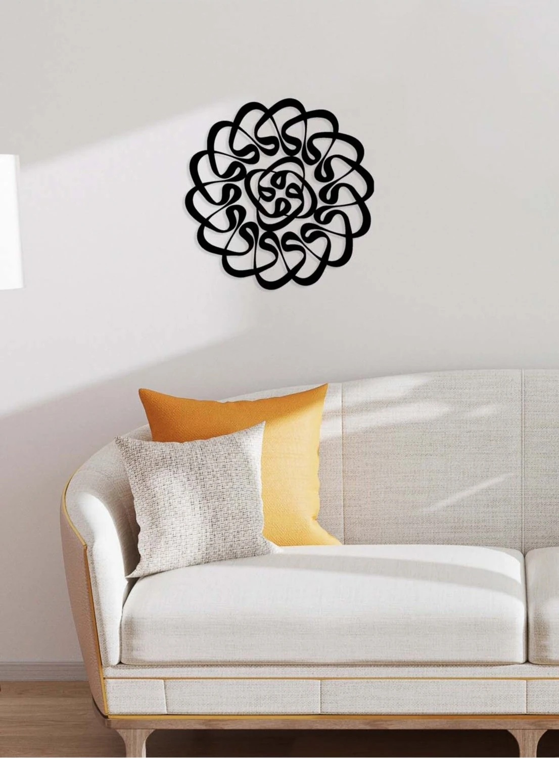 -Vav Harfi Islami Metal Tablo - Islami Ev Dekorasyonu - Dini Duvar Tabloları - 50 X 50 - Cm - Sıyah-Islm-123