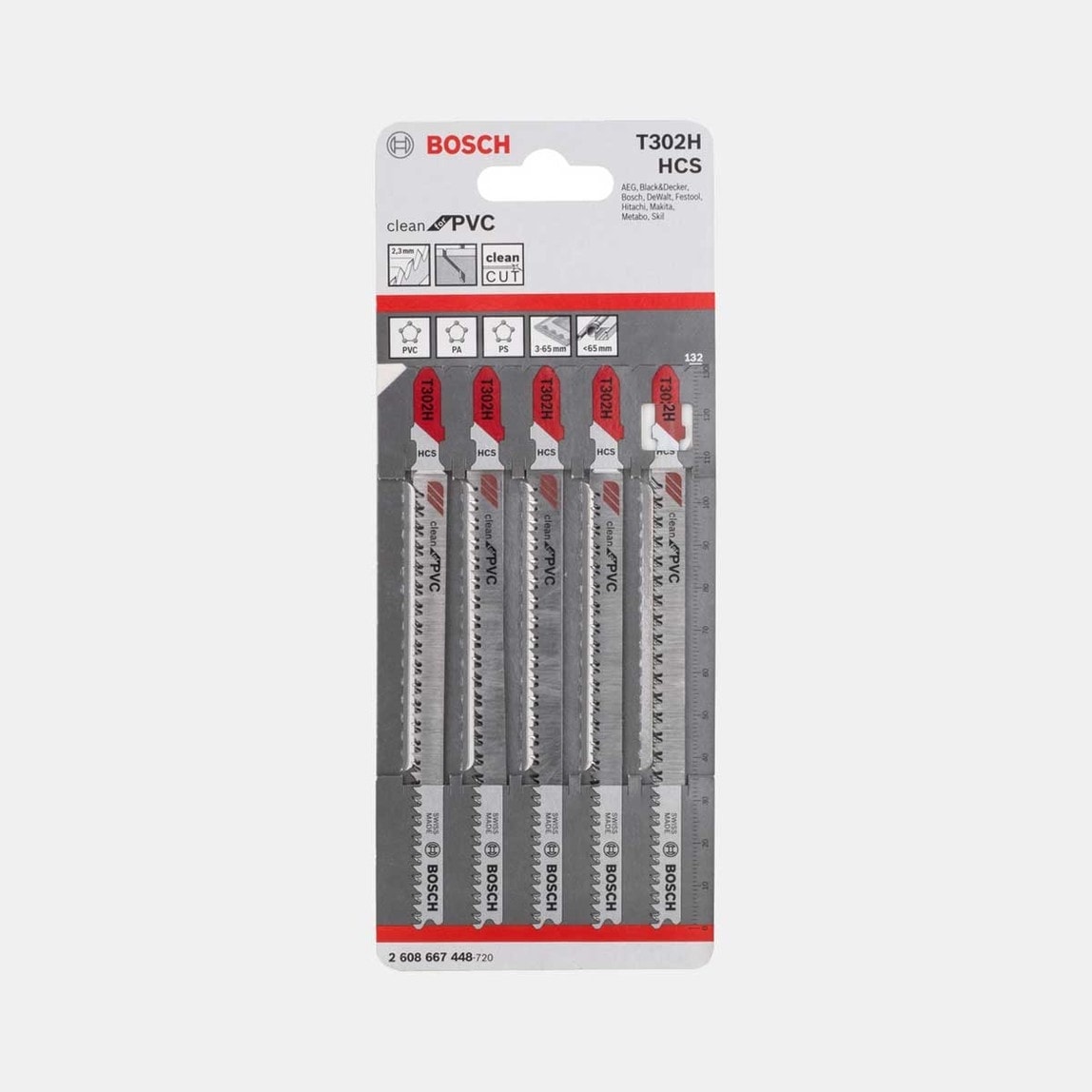 BOSCH Dekupaj Testere Bıçağı Pvc Için T302H 5' Li