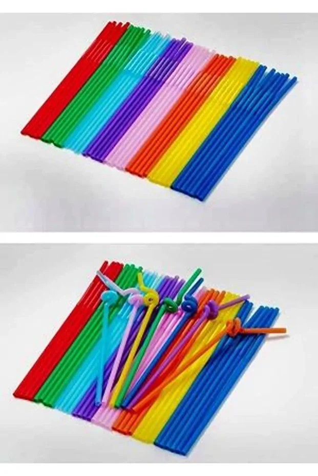 İnce Artistik Pipet 500 Adet 6 Mm*280 Mm (10 PK:50 Lİ)