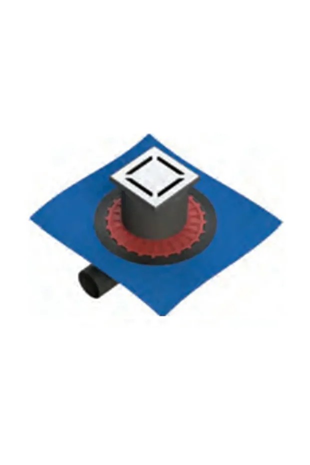 5607280 Elegant V-flow Dk200 010 Kare Yalıtımlı Duş Kanalı - Parlak Altın Yandan 50