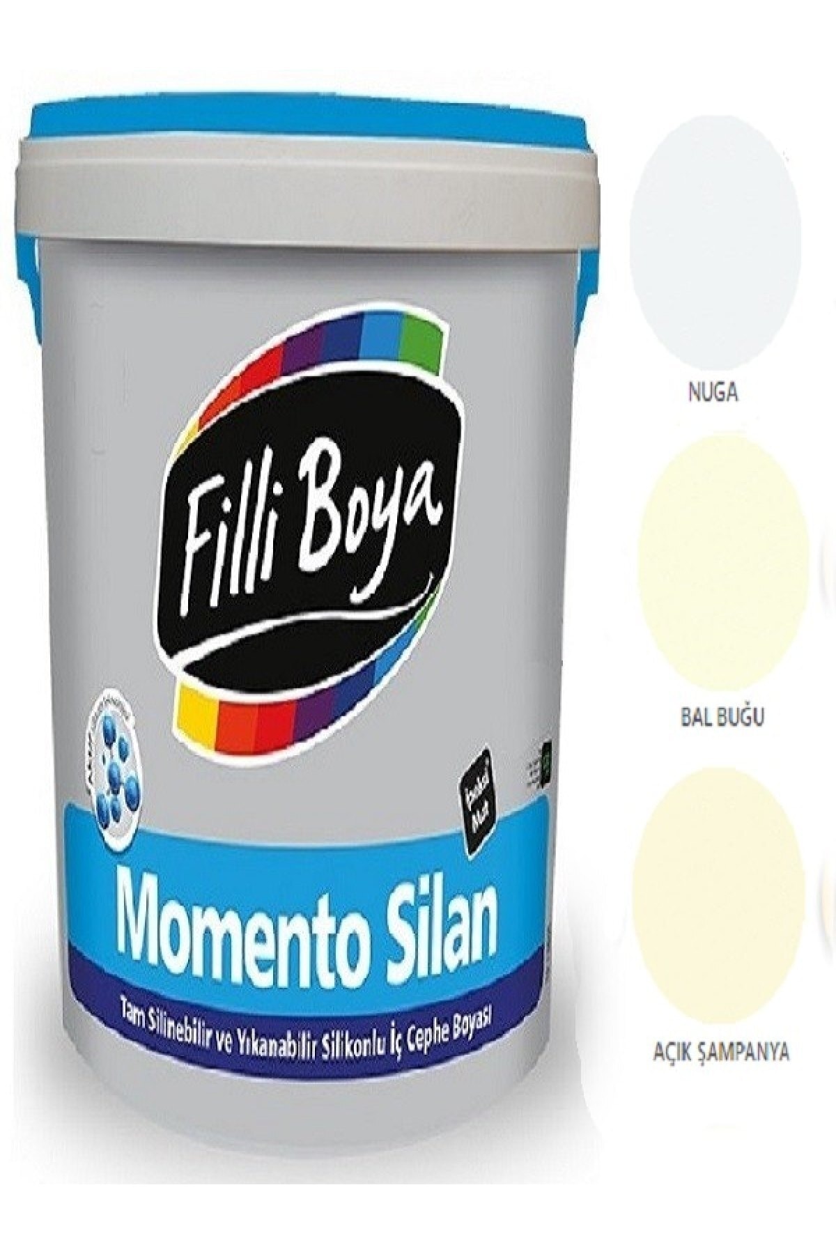 Momento Silan Tam Silinebilir Yıkanabilir Silikonlu Ipek Mat Boya 2,5lt (Açık Şampanya)