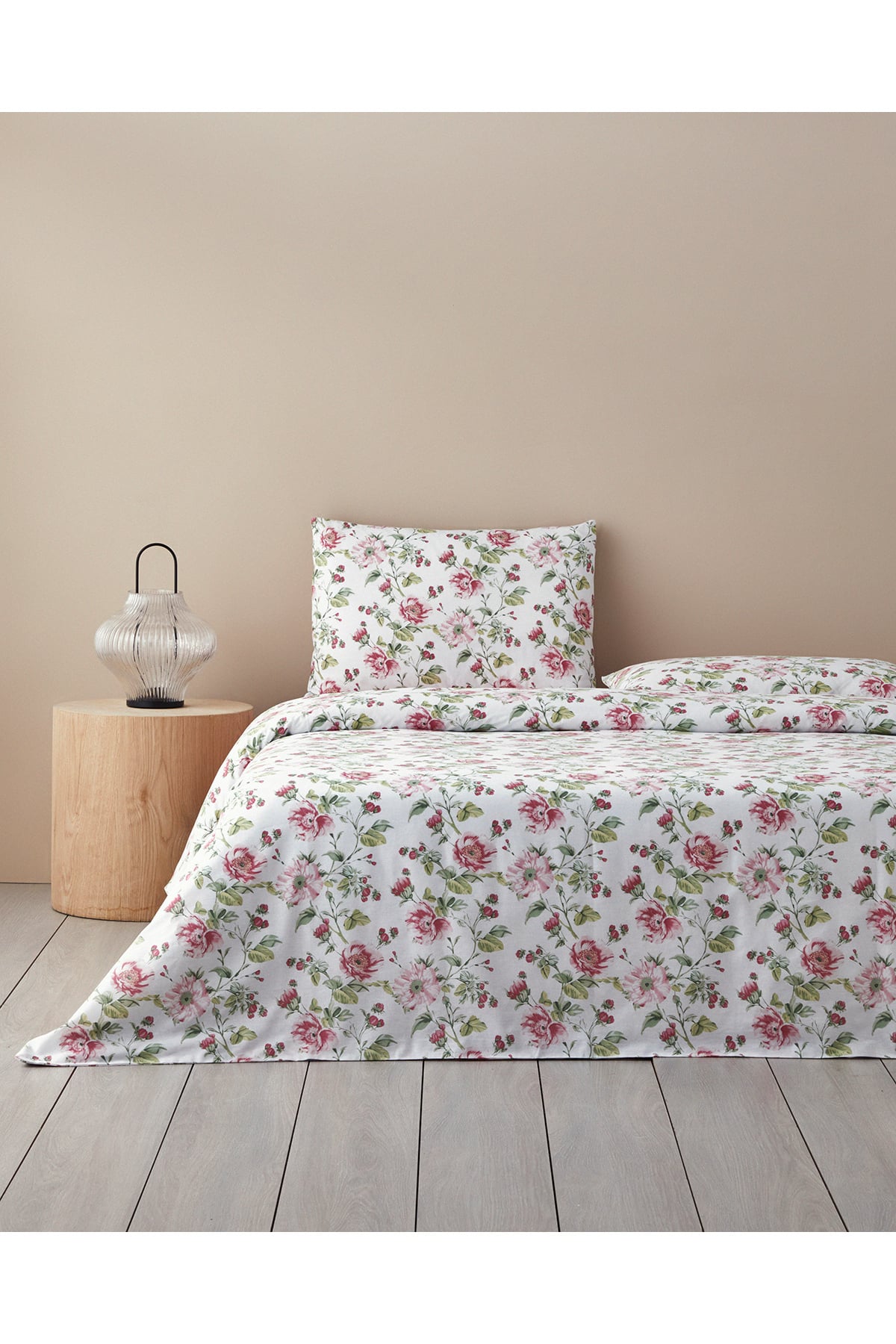 Sparkling Flowers King Size Nevresim Takımı Yeşil