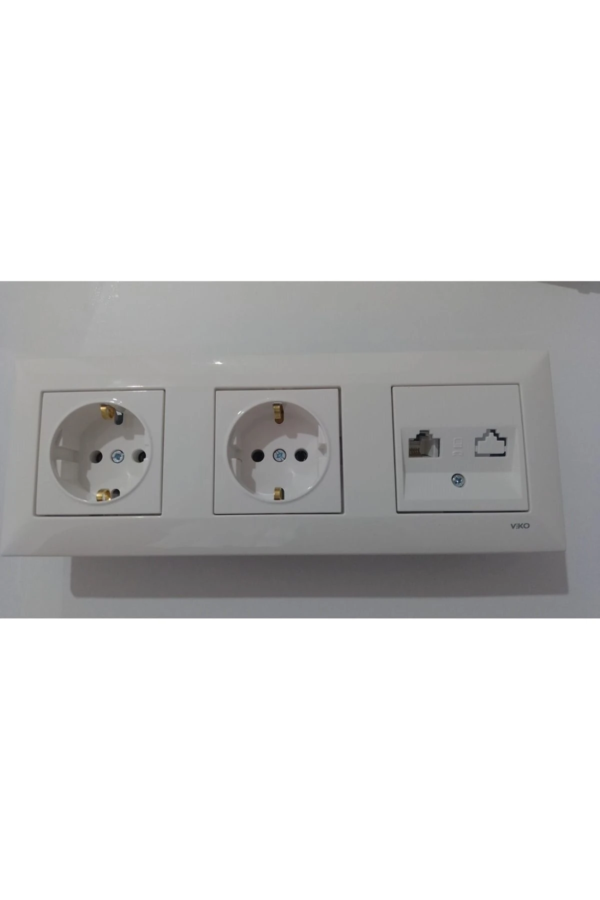 Beyaz 3lü Set Numeris(TELEFON PRİZİ) Topraklı Priz Topraklı Priz