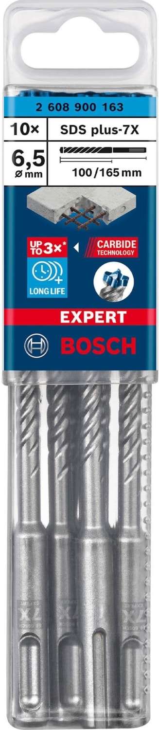 BOSCH Expert 6.5X165 mm 10’lu Yeni Sds Plus-7x Matkap Ucu 2608900163