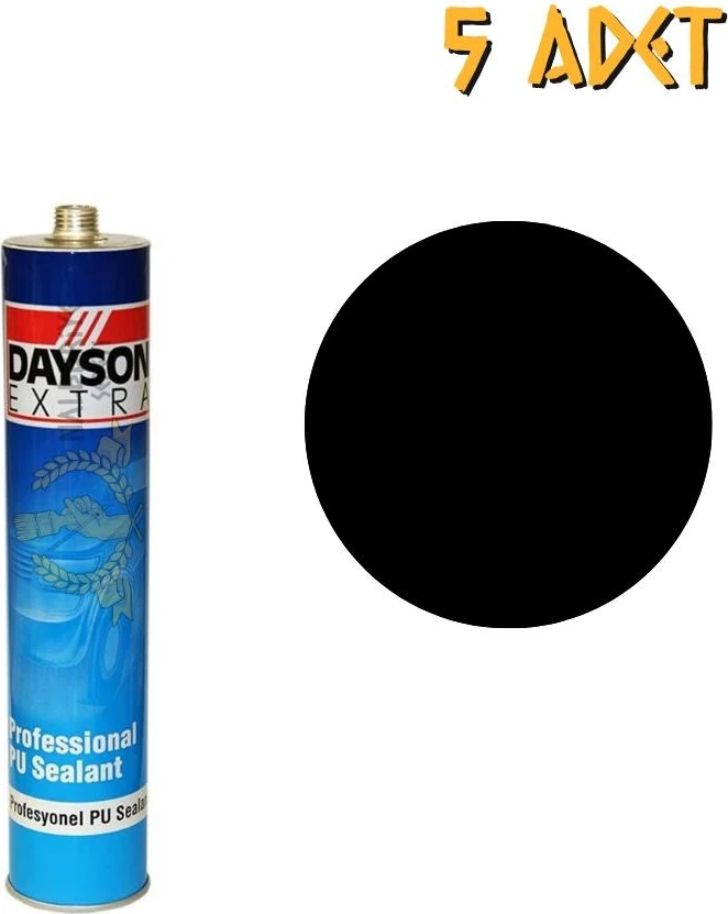 Extra Poliüretan Mastik Yapıştırıcı Siyah 280 Ml. - 5 Adet