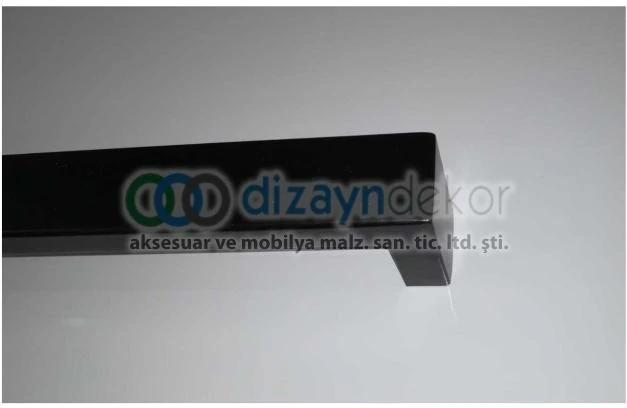 Mat Siyah Paslanmaz Çelik Sürgü ve Çekme Kapı Kolu 40X20 Mm. Profil