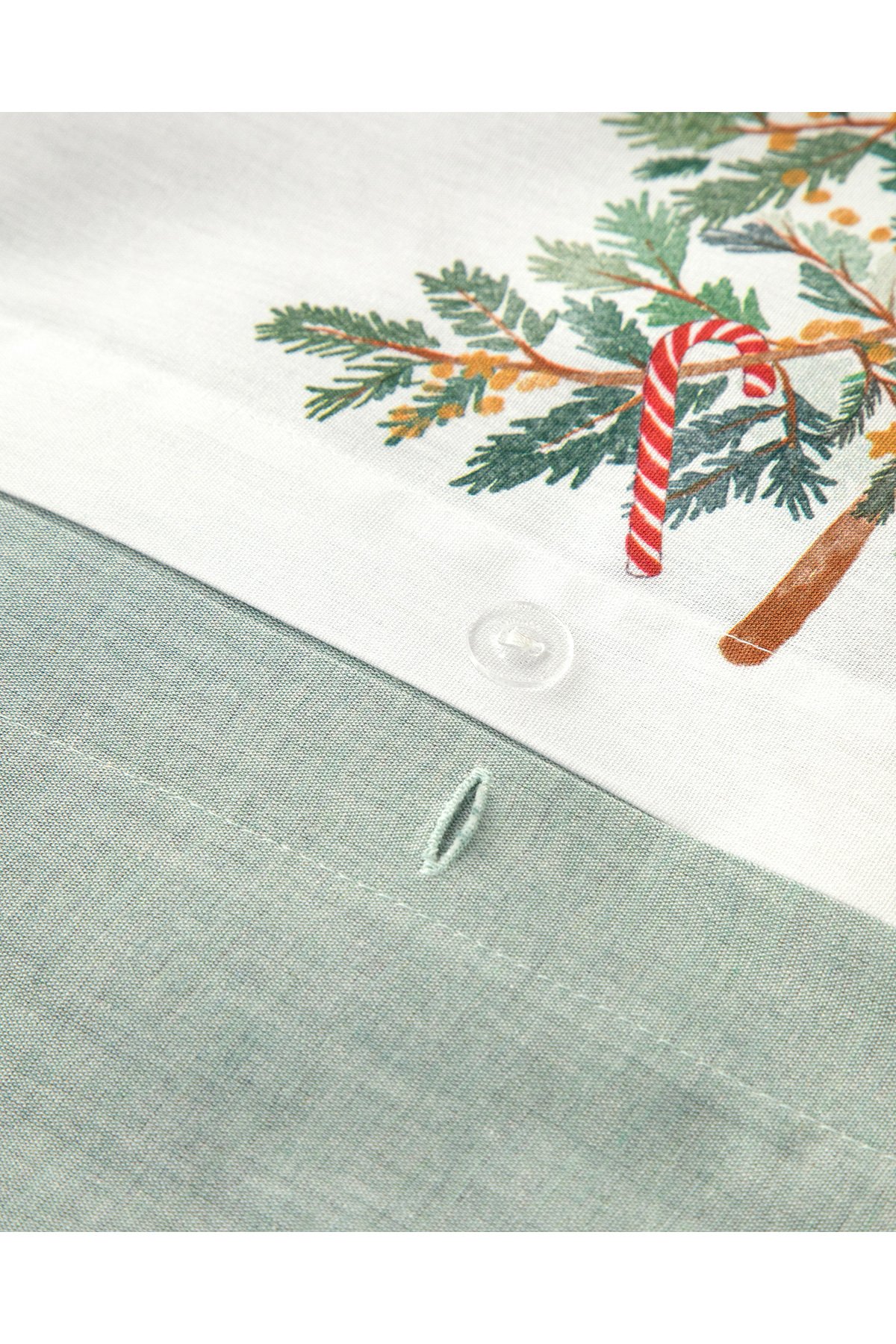 Pine Serenity Dijital Baskılı Soft Cotton Çift Kişilik Nevresim Takımı Yeşil