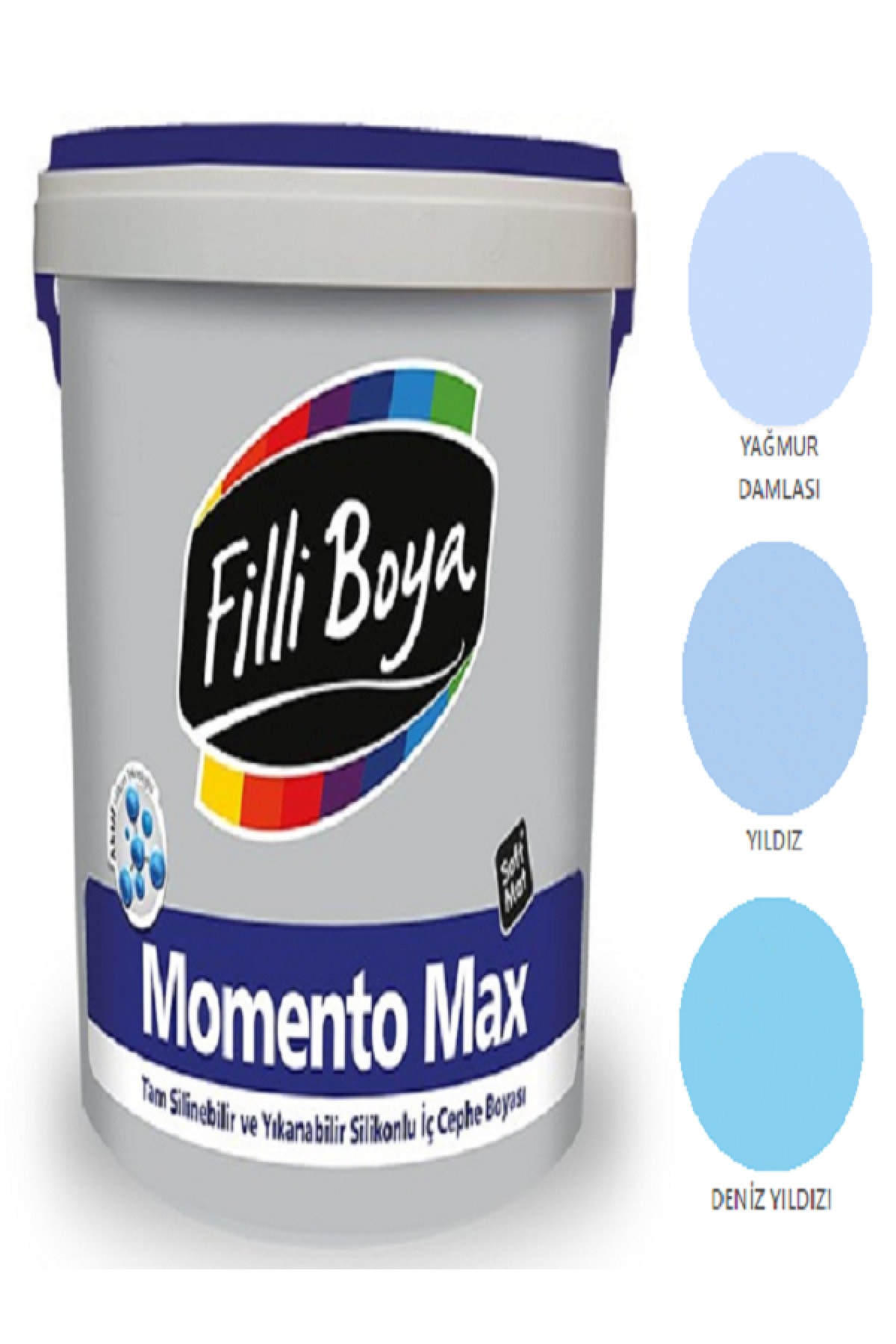 Momento Max Tam Silinebilir Yıkanabilir Silikonlu Mat Boya 15lt (yağmur Damlası)