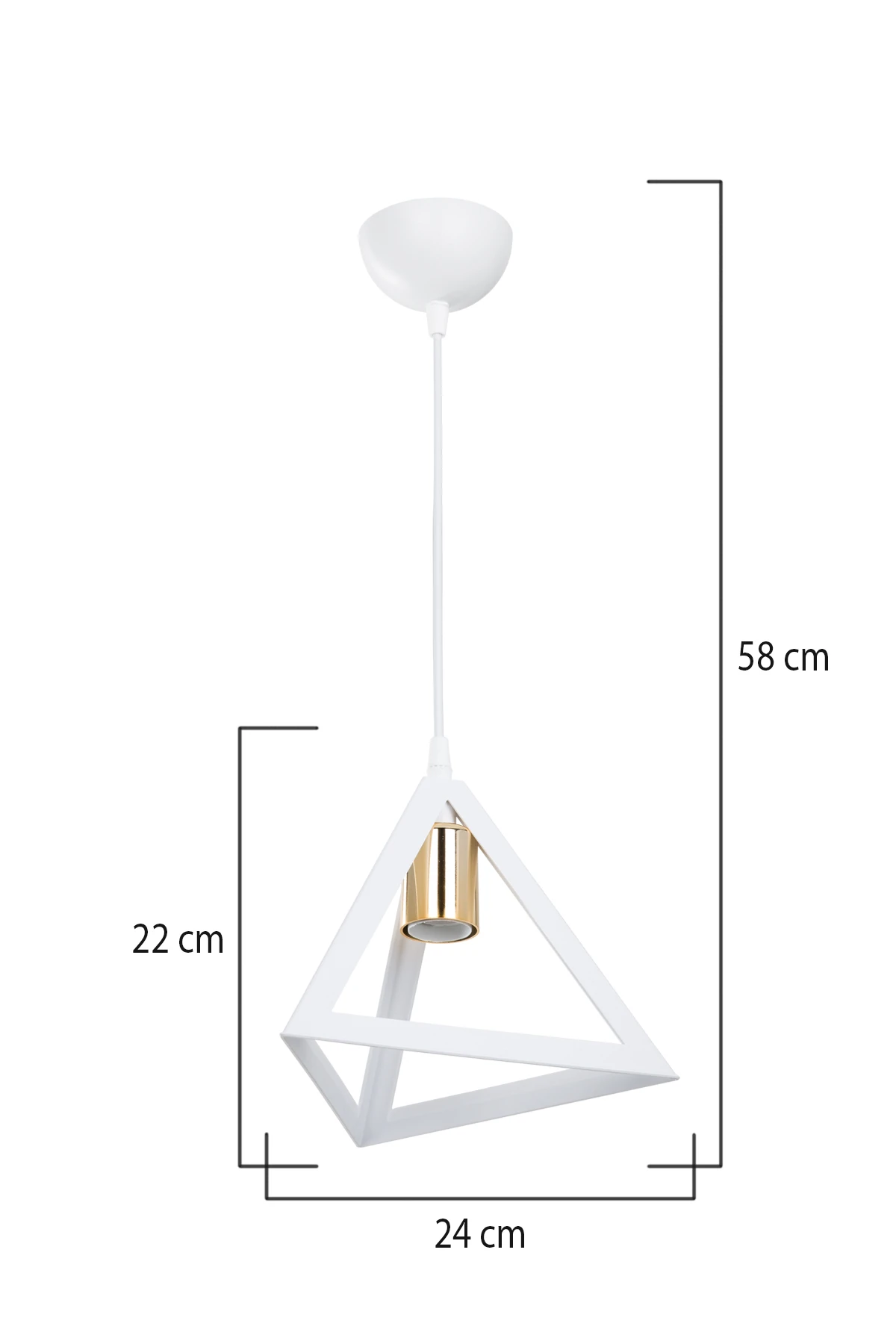 PRİZMA TEKLİ SARKIT BEYAZ/GOLD YEMEK ODASI OTURMA ODASI YATAK ODASI MUTFAK SALON