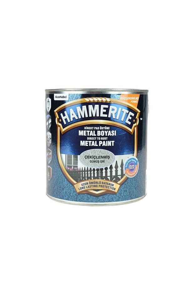 Hammerite Pas Üstü Metal Boyası Çekiçlenmiş Gümüş Gri 0,75lt