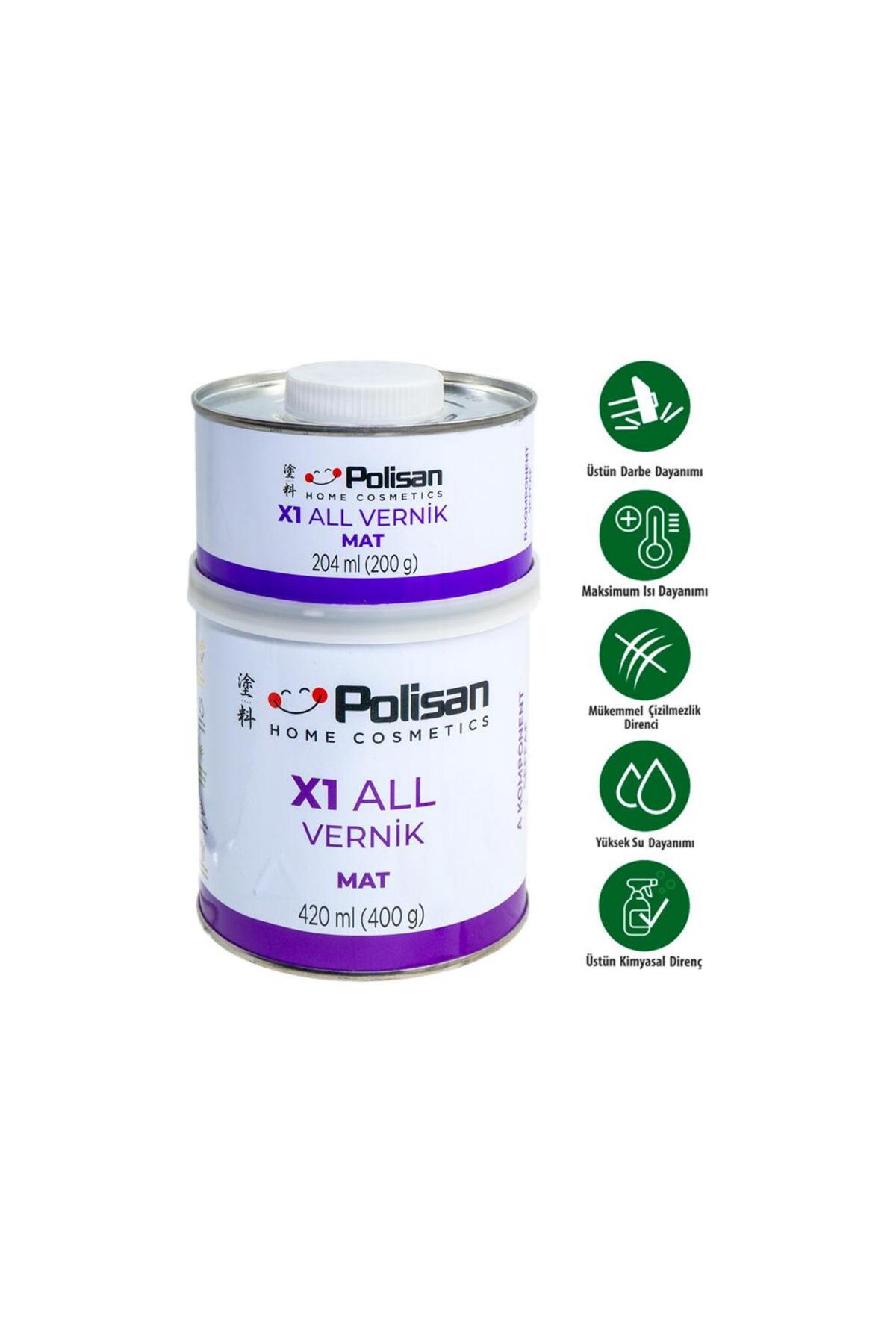 X1 All Vernik MAT Şeffaf Çift Bileşenli 0.6 Kg