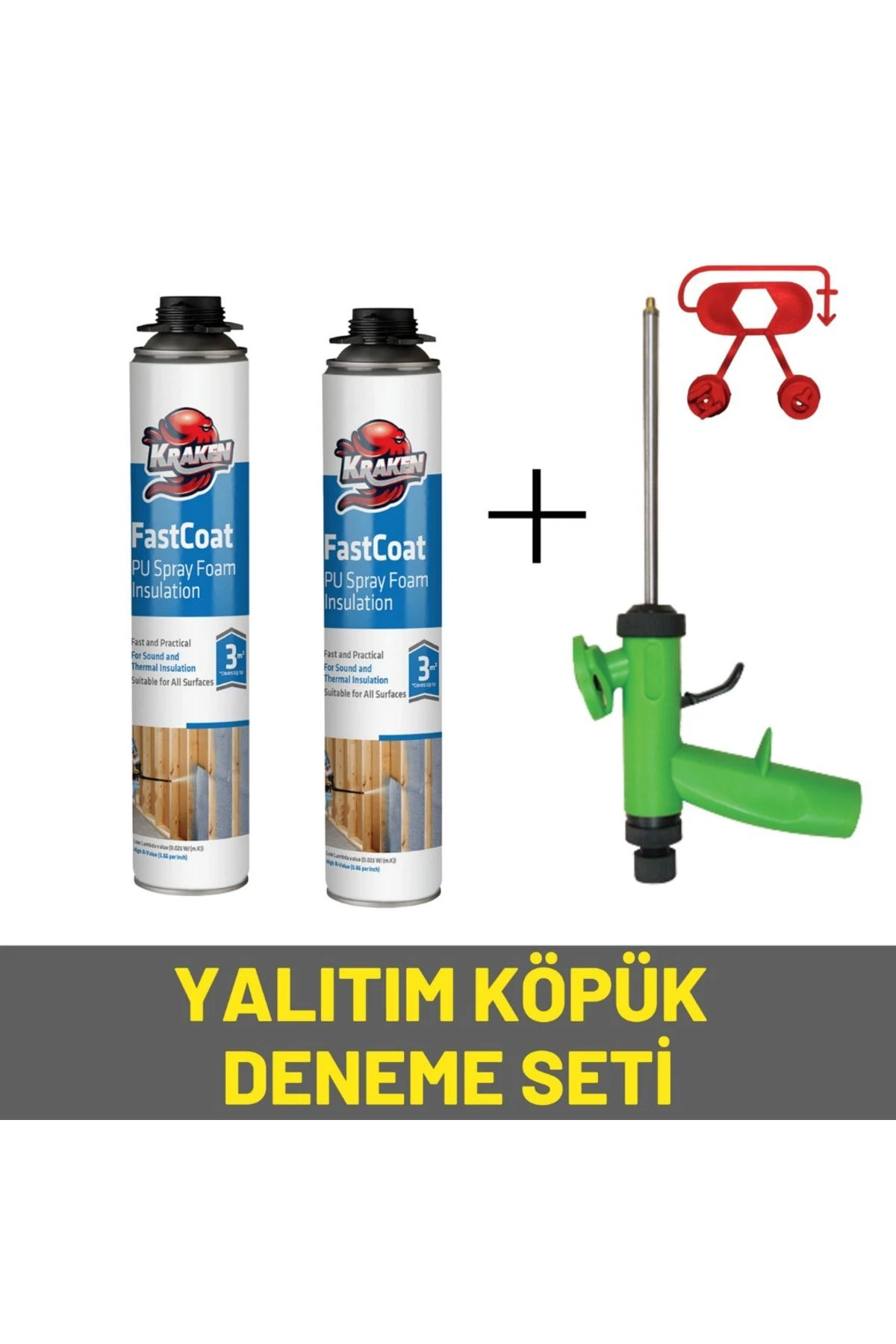 Poliüretan Sprey Termal Yalıtım Köpük 930grx2 Adet 1 Adet Tabanca