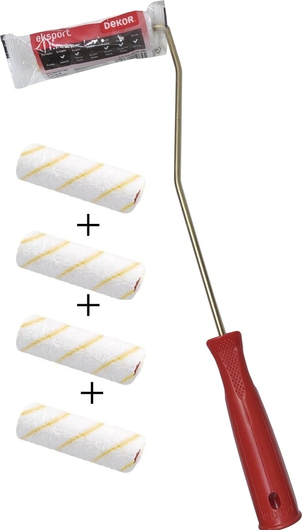 DEKOR 1084 Eksport Parmak Rulo 10 cm + 4 Adet Yedeği