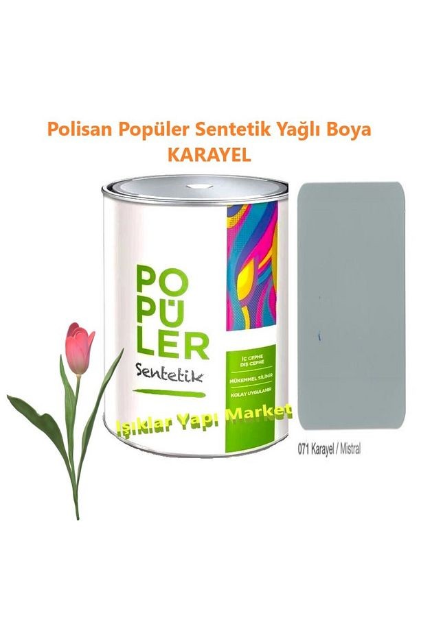 Popüler Sentetik Yağlı Boya 1,9litre(2,5KG.)-karayel