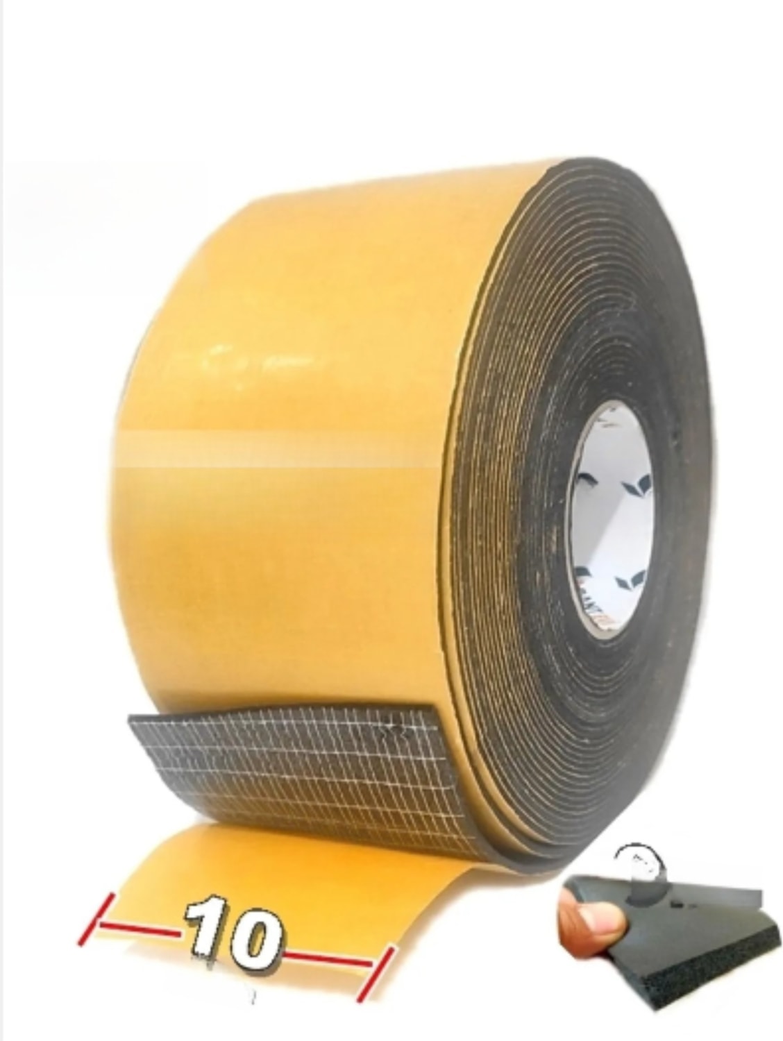 Araç Oto Ses Isı Yalıtım 10CMX10M 9mm Yapışkanlı Kauçuk Karavan Izolasyon Malzemesi