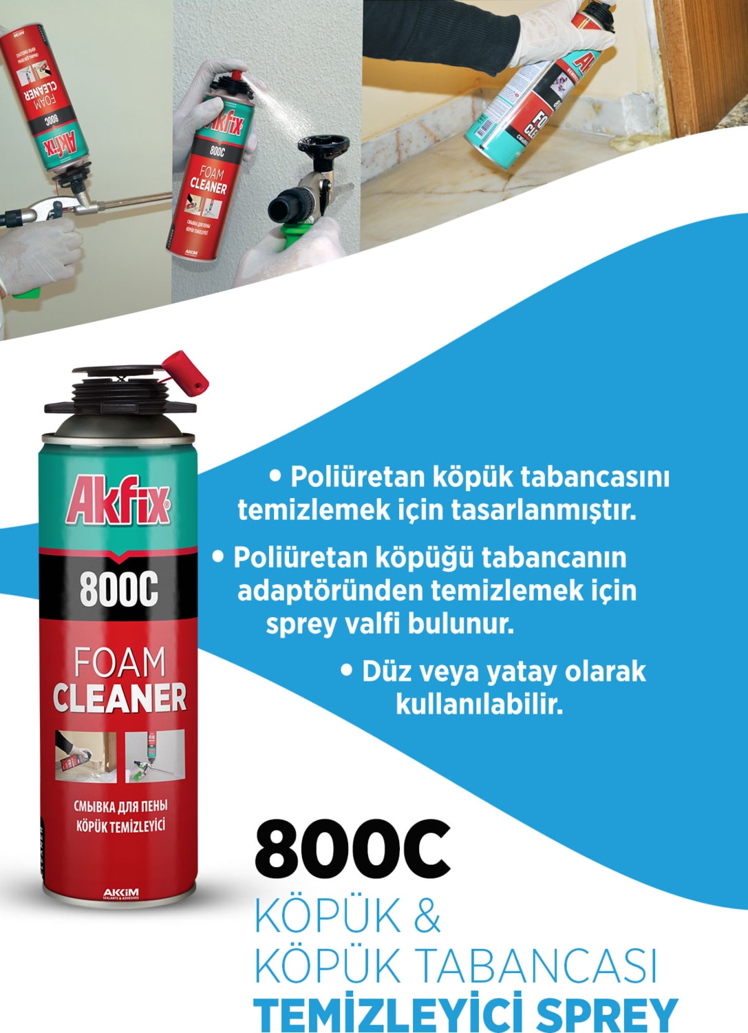 800C Pu Köpük ve Köpük Tabancası Temizleyici Sprey