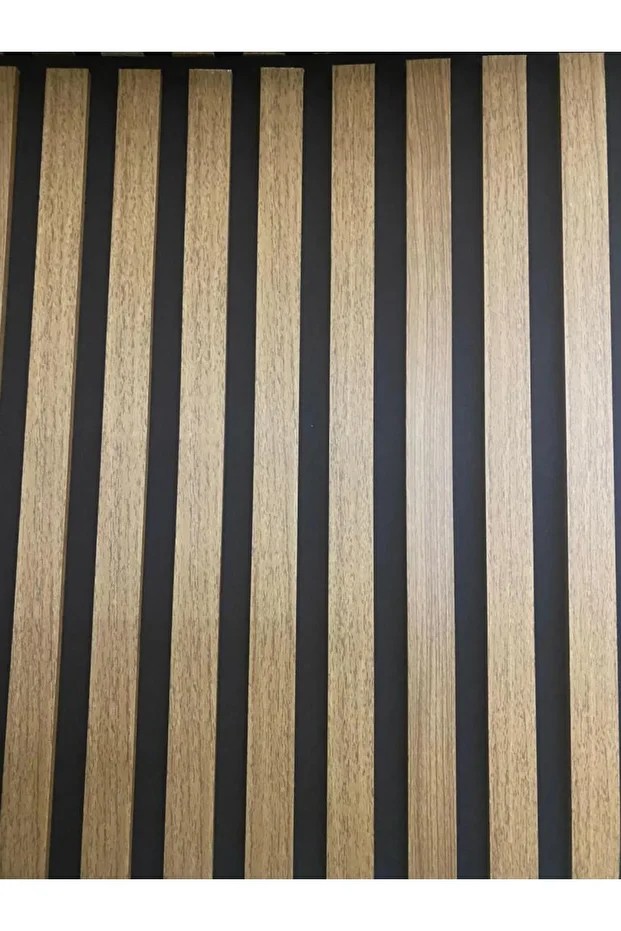 1m² (50cmx50cm 4 Adet)Kahverengi Akustik Duvar Paneli 3mm Keçe Ve 8mm Mdflam Duvar Çıtası Lambiri