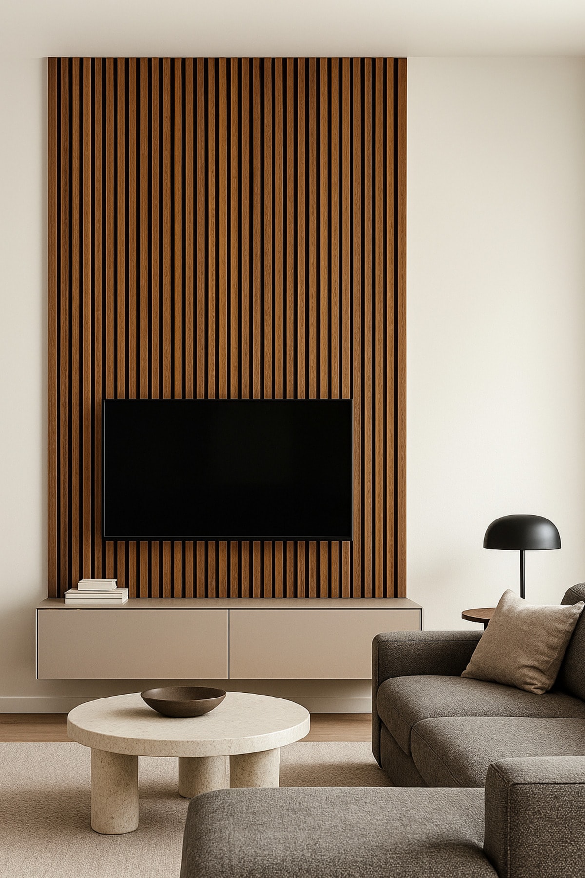 Mdf Ahşap Akustik Dekoratif Duvar Paneli 24x240 Cm - Teak