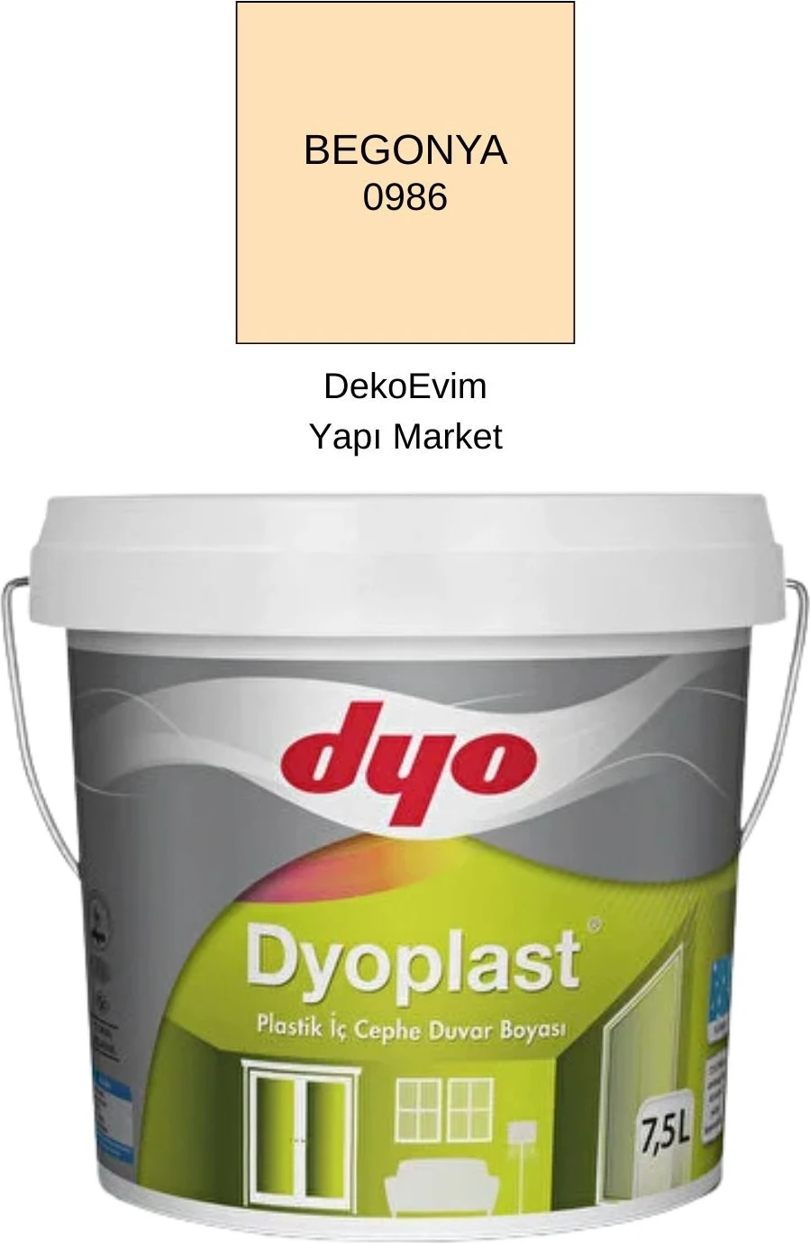 plast Plastik Iç Cephe Duvar B. Begonya 7,5 Lt.