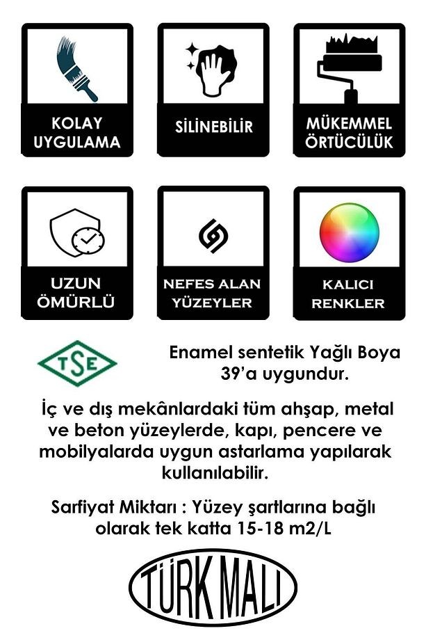 Permo Enamel Sentetik Yağlı Boya -alüminyum-ahşap-demir-metal- 0,25 L Sütlü Kahve