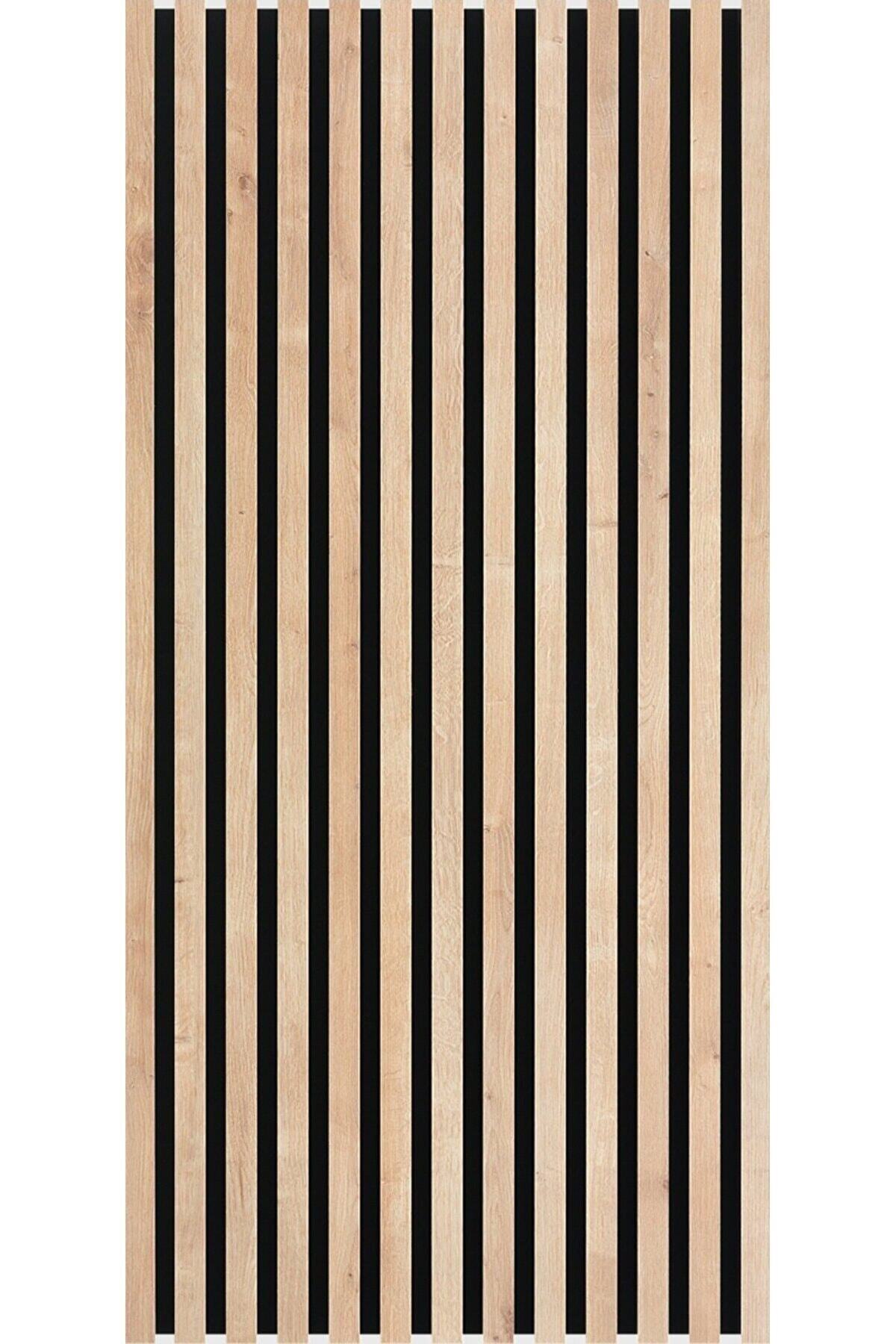 Mdf Ahşap Akustik Dekoratif Duvar Paneli 60x120 Cm - Safir Meşe