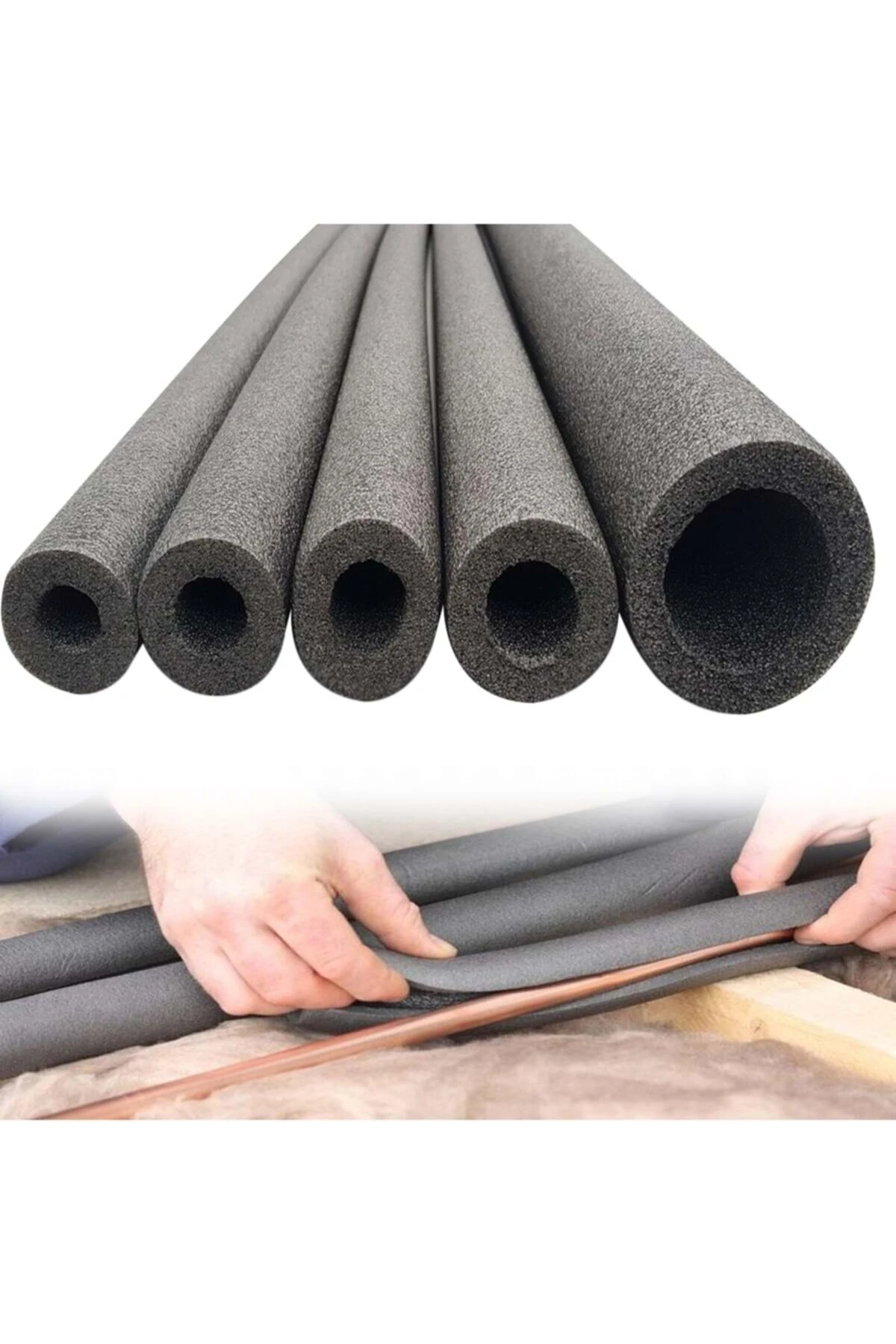 28 Mm Boru Kılıfı 2 Mt Polietilen 10 Mm Et Kalınlıgı 25 Lik 3/4 Izole 02