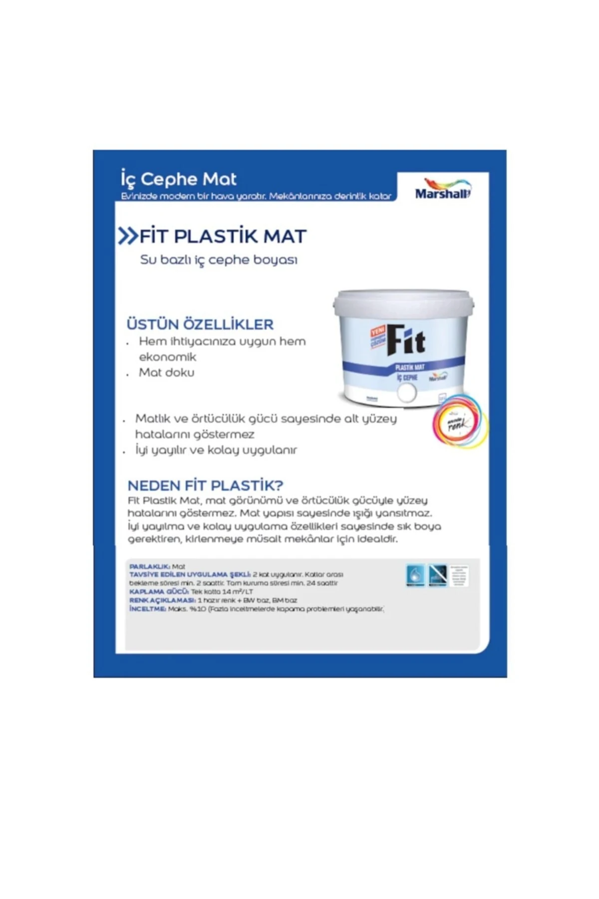 Fit Plastik Iç Cephe Boyası 10 Kg Ekru