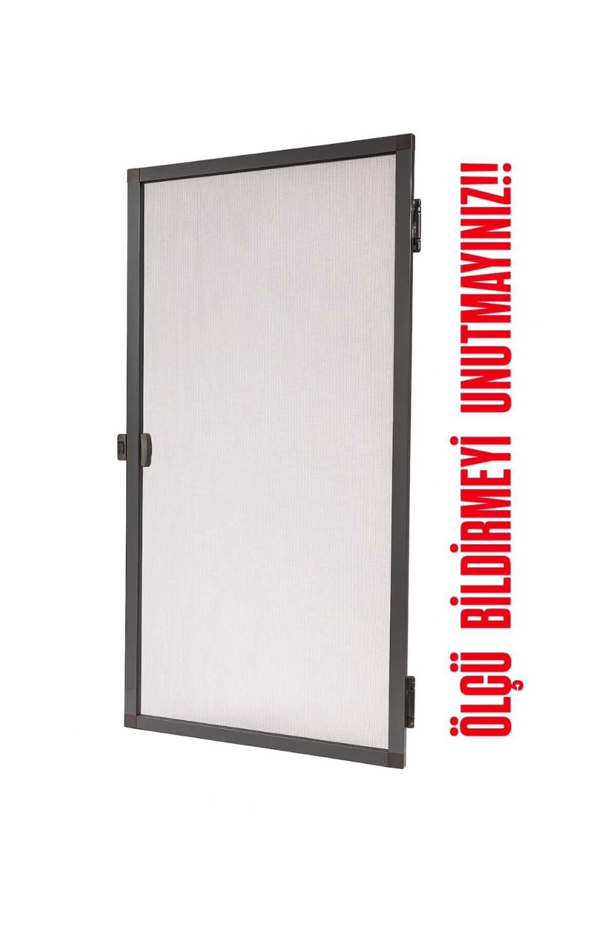MENTEŞELİ ANTRASİT GRİ RENK PENCERE- KAPI SİNEKLİĞİ (120 - 150 X 50  - 100 )