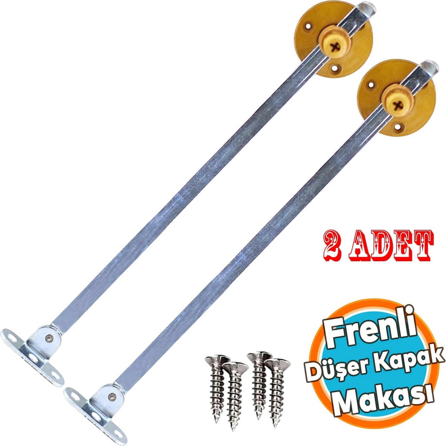 Düşer Kapak Makası Frenli Dolap Çekmece Metal 25 cm Sessiz Açma Kapama Amortisör Piston Bar 2 Adet