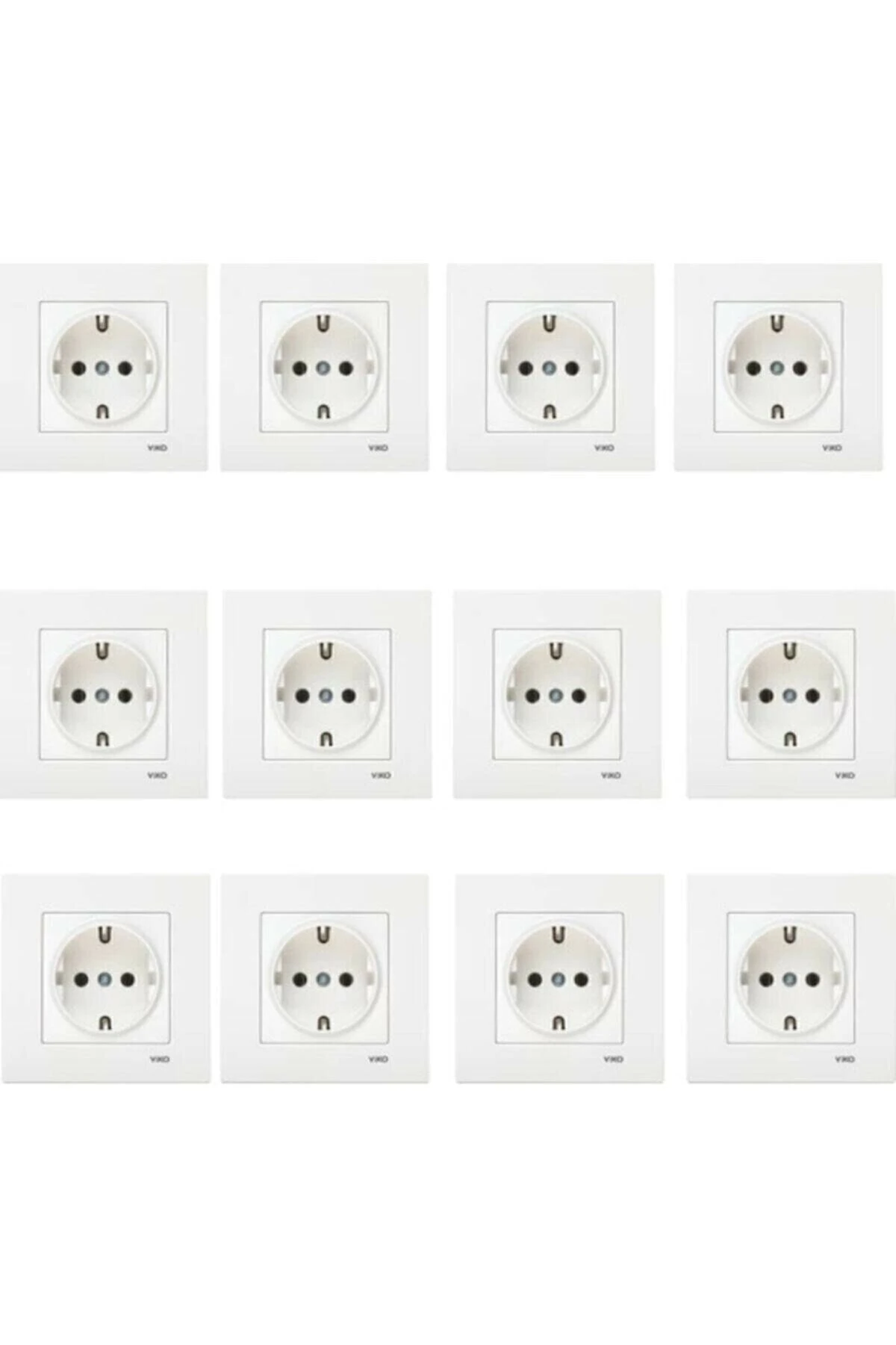 -karre 12'li Topraklı Priz + Çerçeve