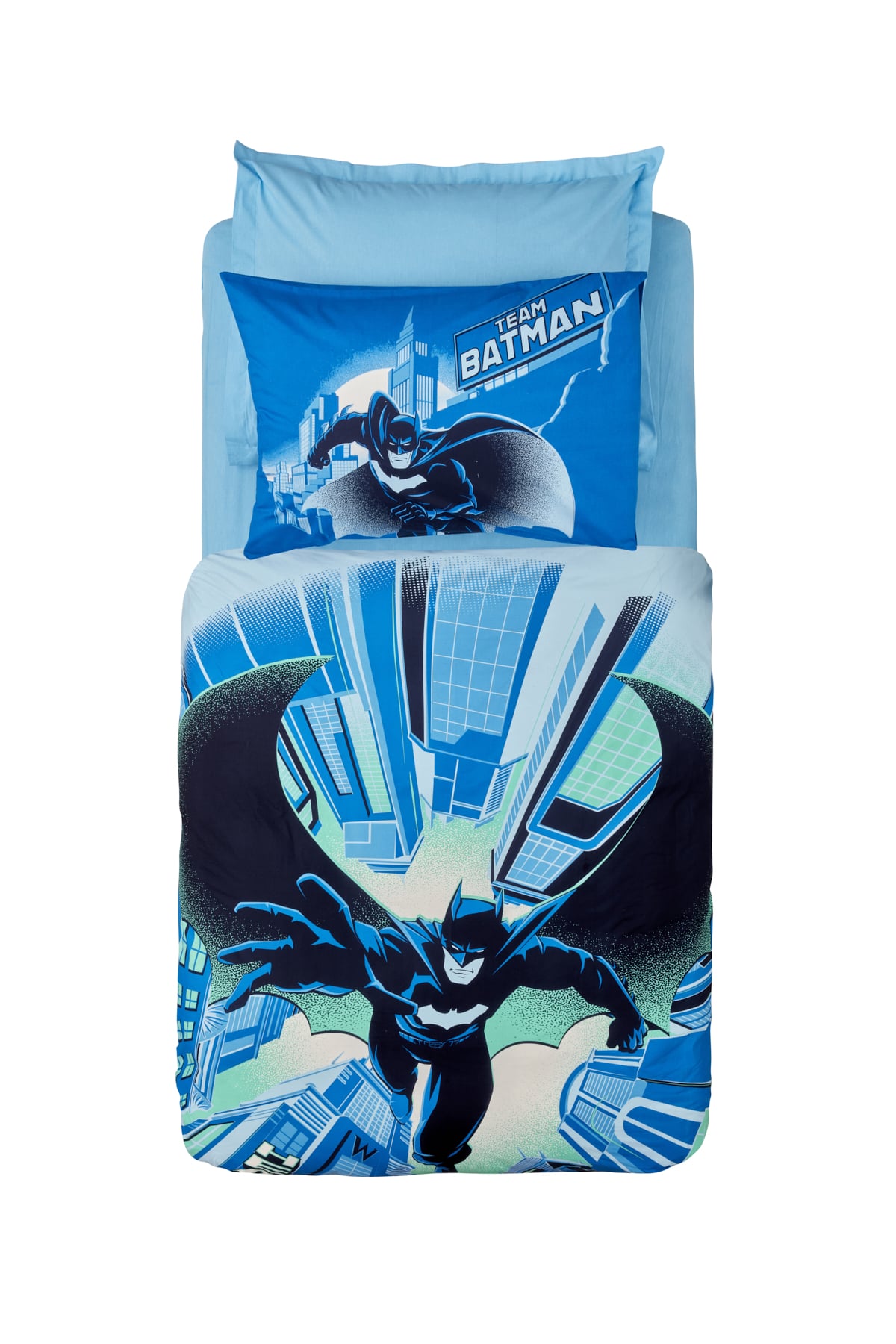 Nevresim Takımı %100 Pamuk Tek Kişilik Batman Gotham City