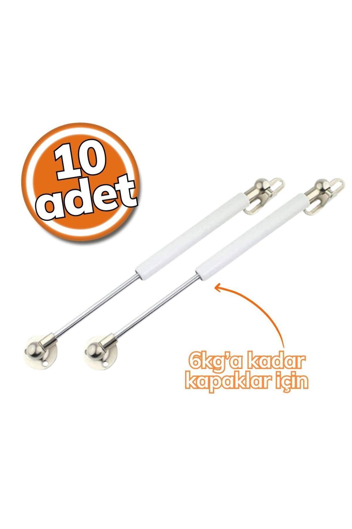 Gazlı Piston 60 Newton Beyaz 10'lu Set