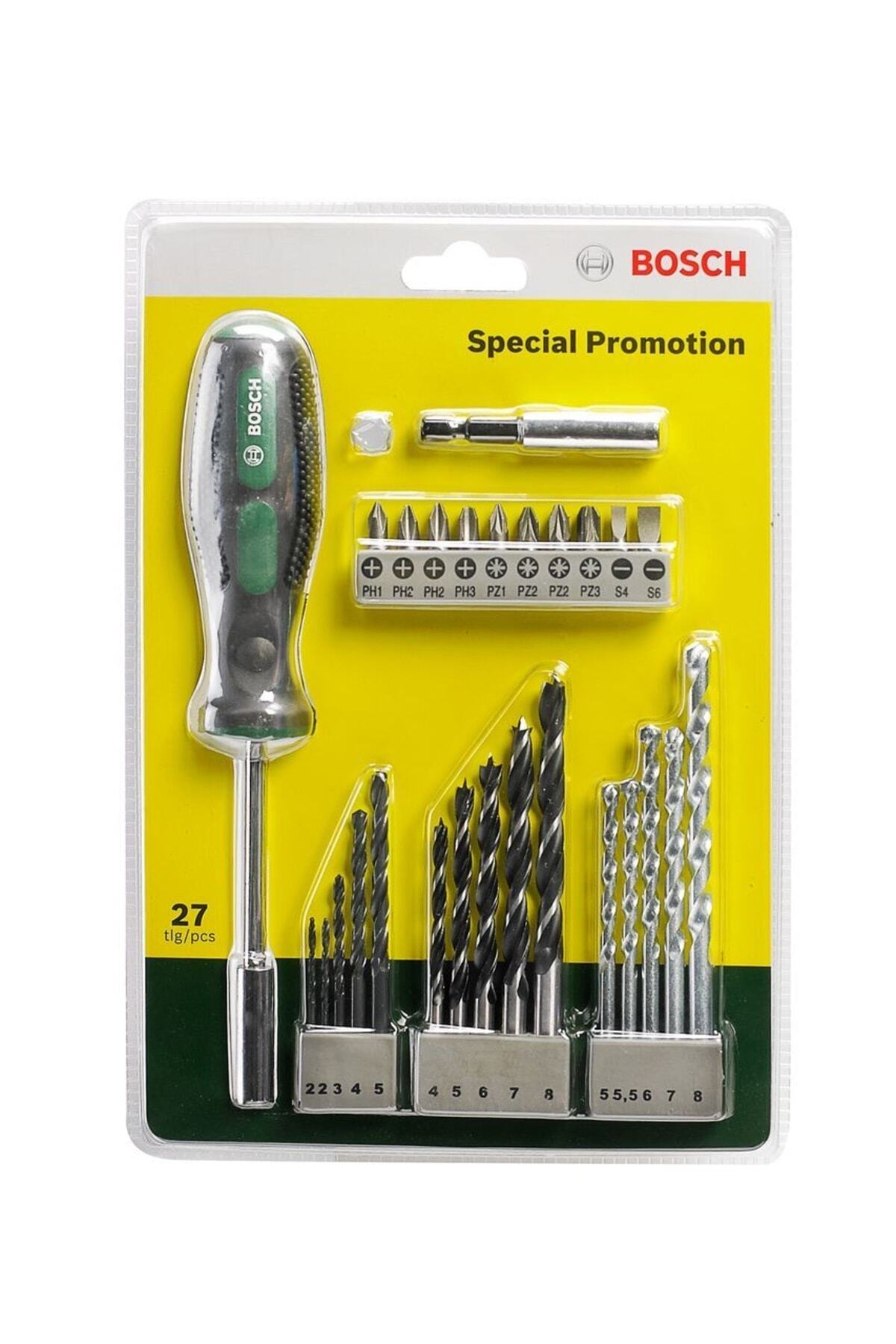 BOSCH 27 Parça Tornavida, Vidalama Ve Matkap Uçlu Aksesuar Seti - 2607017201