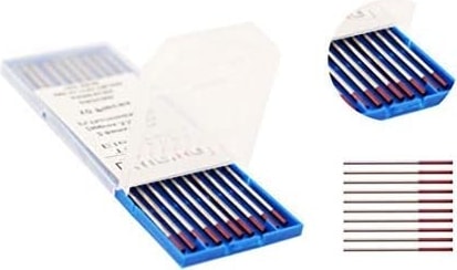 Tıg WT20 (Kırmızı) Kaynak 1,6 mm x 150 mm Tungsten Elektrotlar, Thorium %2, Thorium Tungsten Elektrot, 10'lu Paket