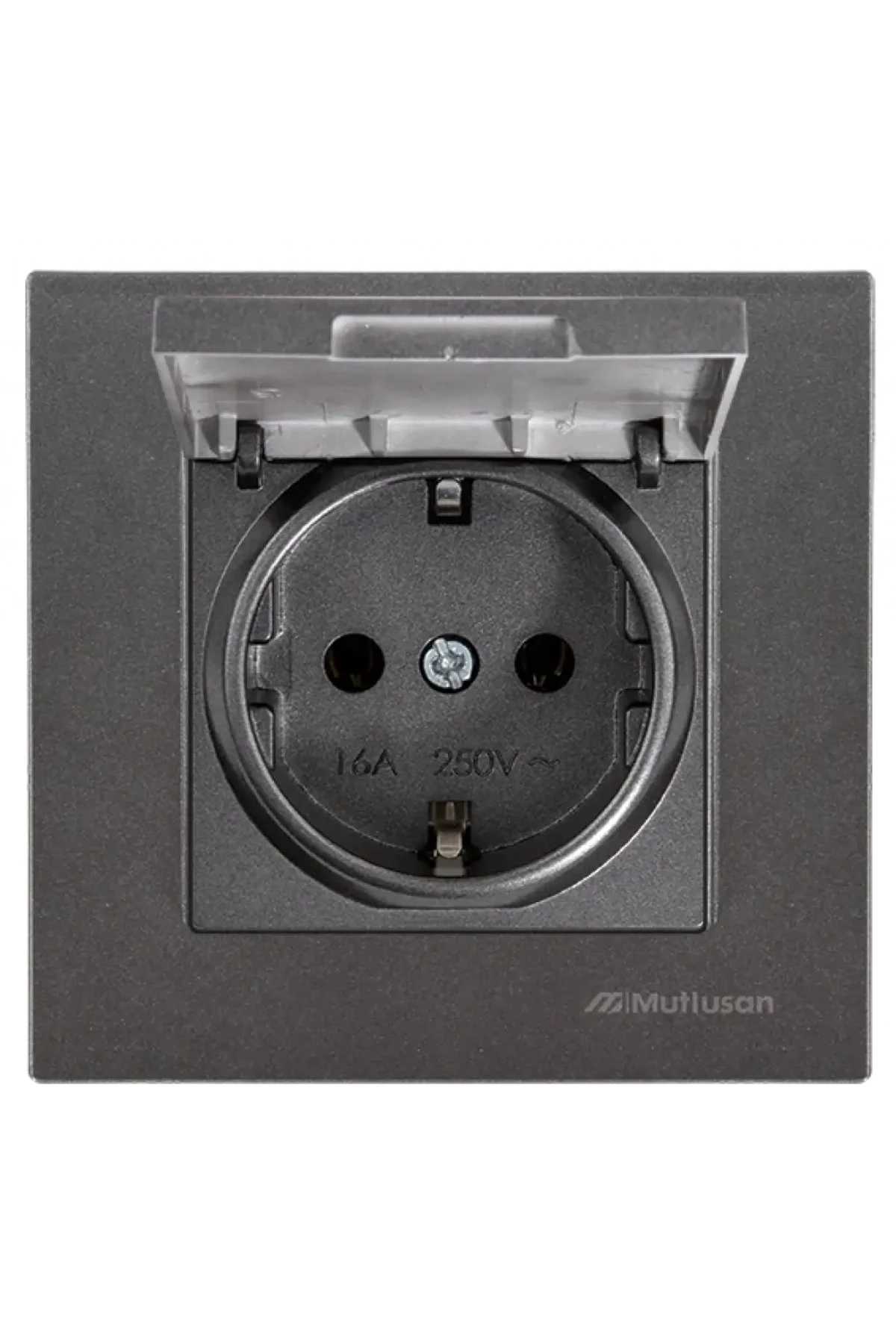 RİTA KAPAKLI TOPRAKLI PRİZ BLİSTERLİ ANTRASİT